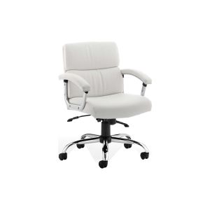 Crave Medium Back White Bonded Leather Executive Chair