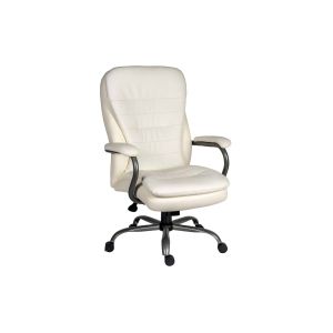 Colossal Leather Faced Executive White Chair