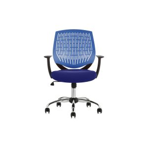 Rosina Deluxe Blue Fabric Medium Back Operator Chair