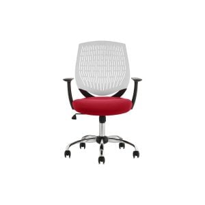 Rosina Fabric Medium Back Operator Chair With White Back