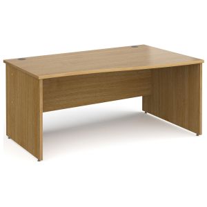 All Oak Panel End Right Hand Wave Desk 