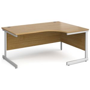 All Oak C-Leg Ergonomic Desk Right 