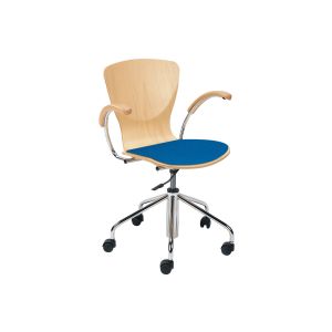 Serena Swivel Chair With Upholstered Seat