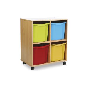 Allsorts 4 Cube Bookcase With 4 Jumbo Trays