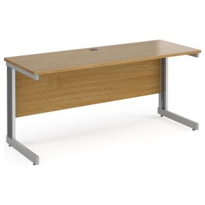 All Oak Deluxe Narrow Rectangular Desk