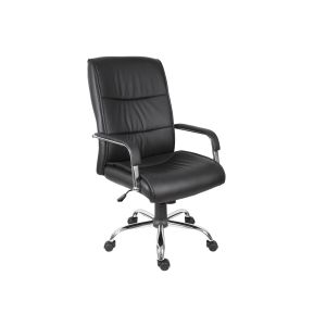 Kirkby Executive Leather Faced Chair (Black)