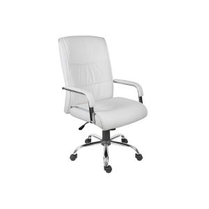Kirkby Executive Leather Faced Chair (White)