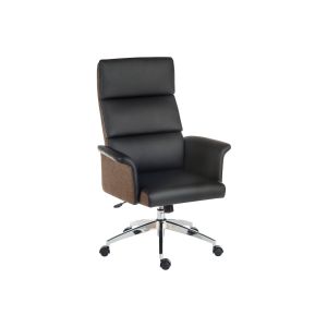 Panache High Back Executive Leather Look Chair Black