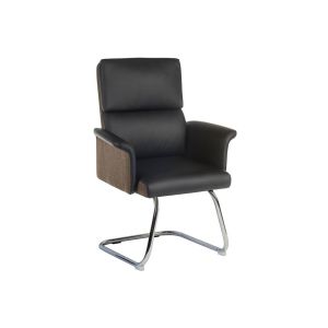 Panache Leather Look Cantilever Chair (Black)