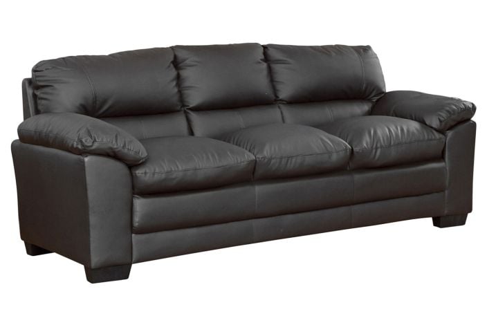 Leather three shop seater sofa