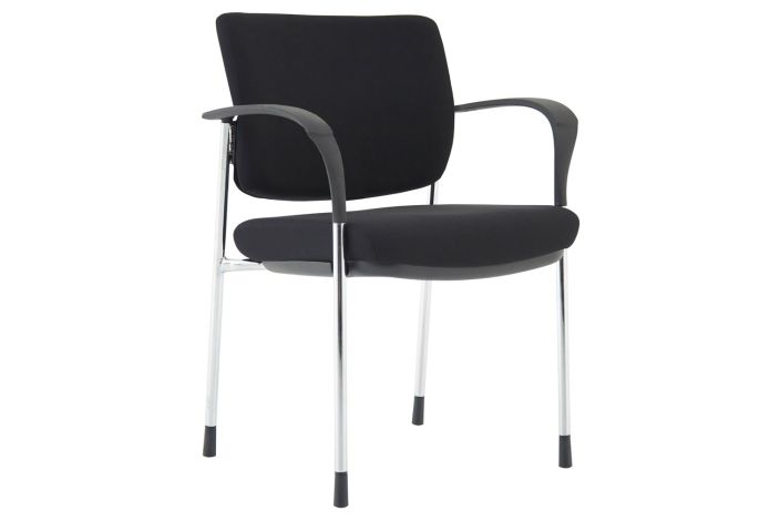 Arda Fabric Stacking Conference Chair (Chrome Frame) - Furniture At Work®