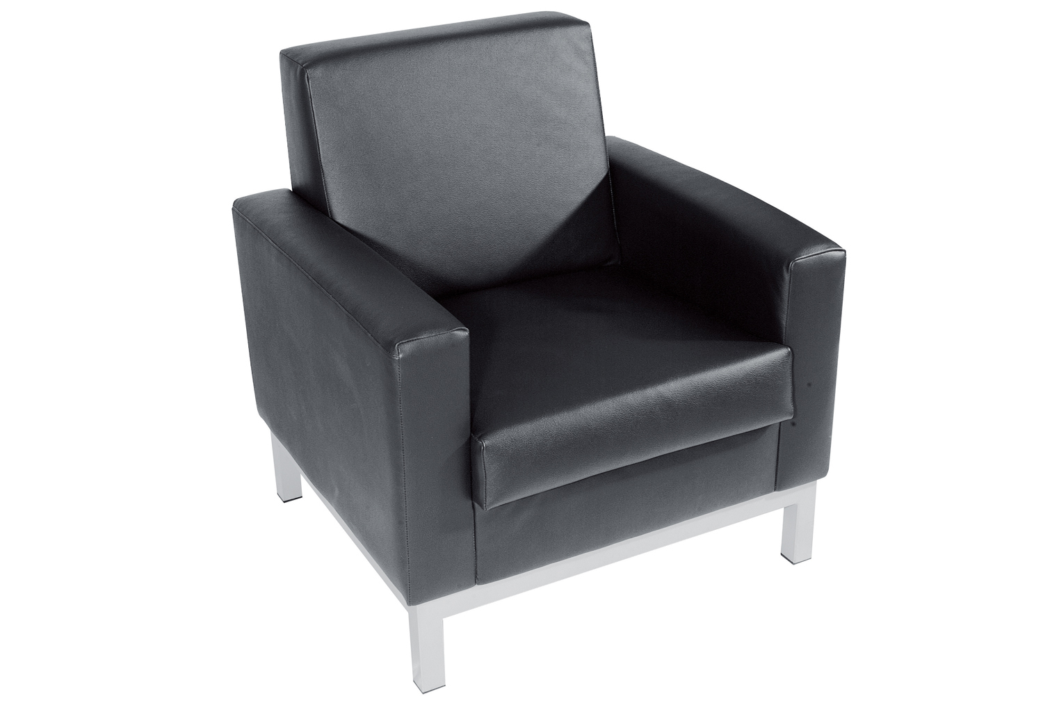 Helsinki Leather Armchair, Black, Express Delivery