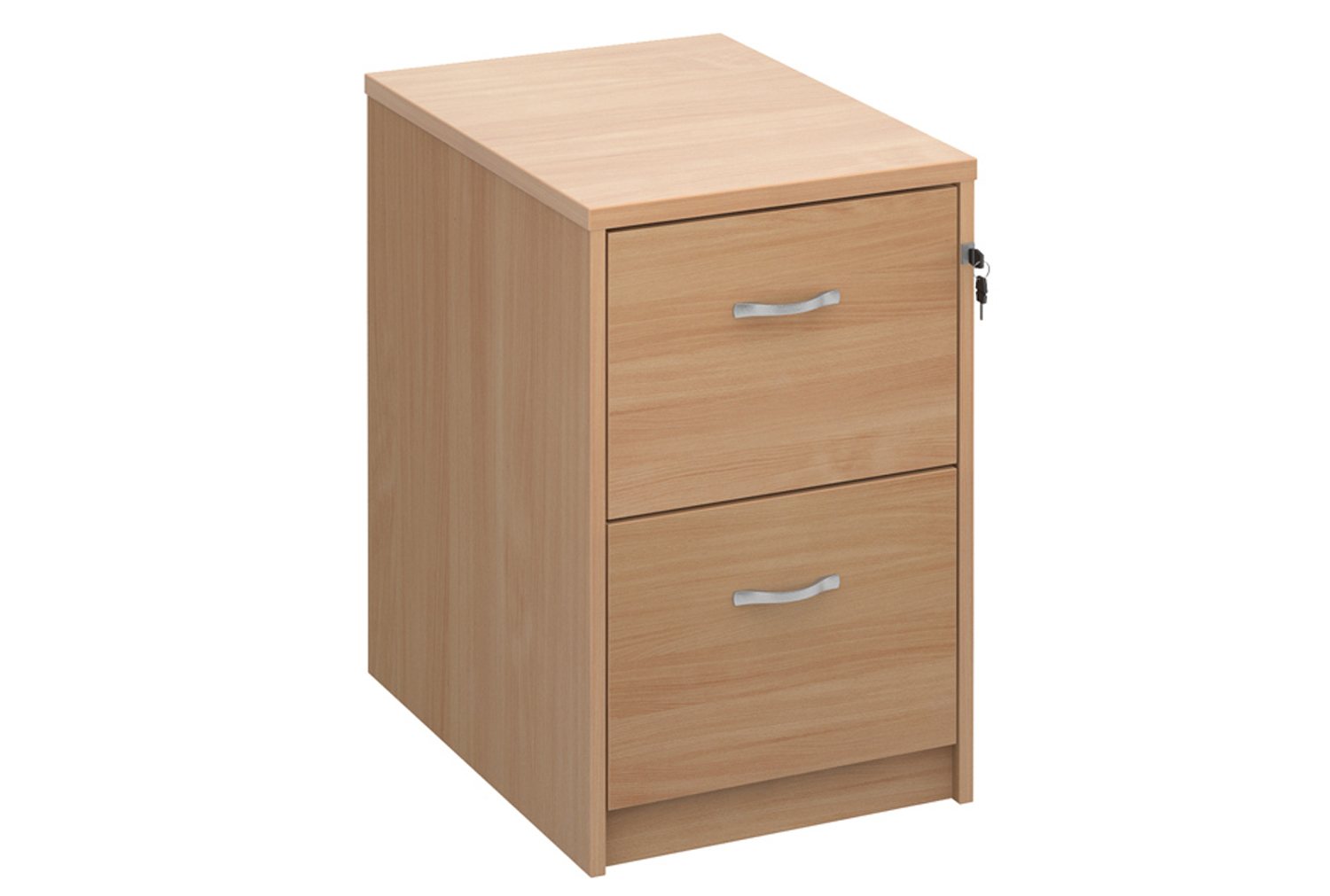 All Beech Filing Cabinet, 2 Drawer - 48wx66dx73h (cm), Fully Installed
