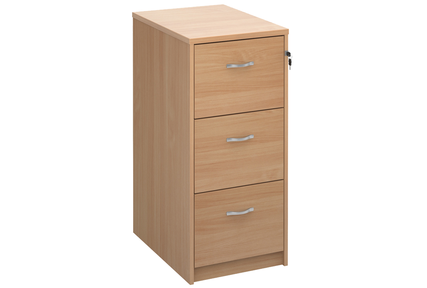 All Beech Filing Cabinet, 3 Drawer - 48wx66dx105h (cm)