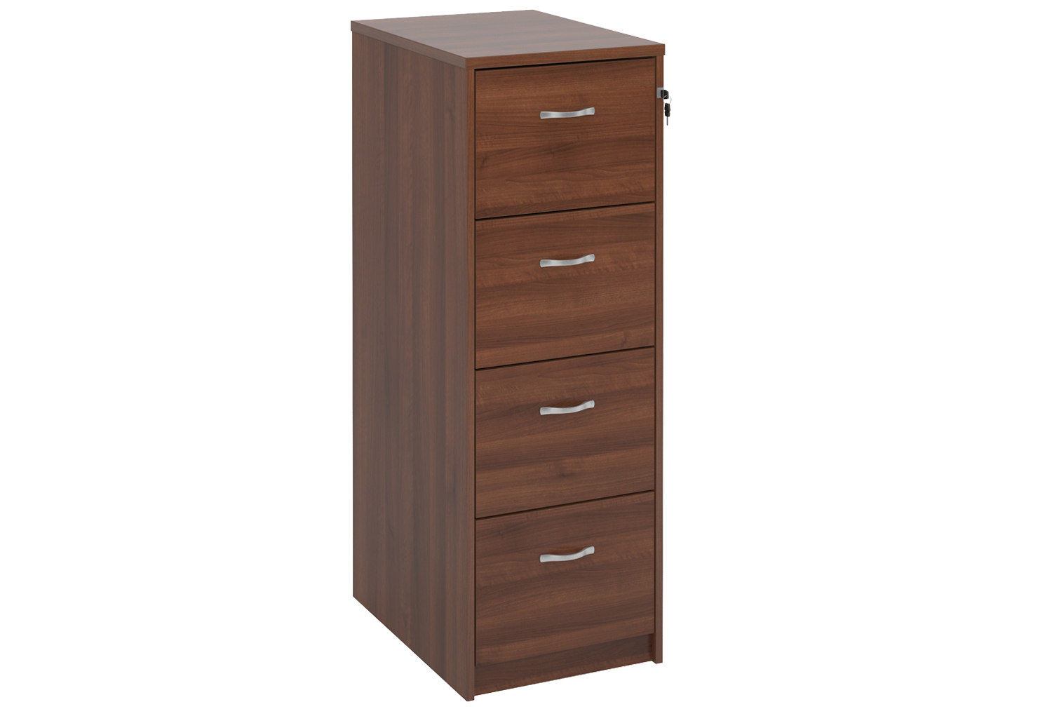 Tully Filing Cabinets, 4 Drawer - 48wx66dx136h (cm), Walnut