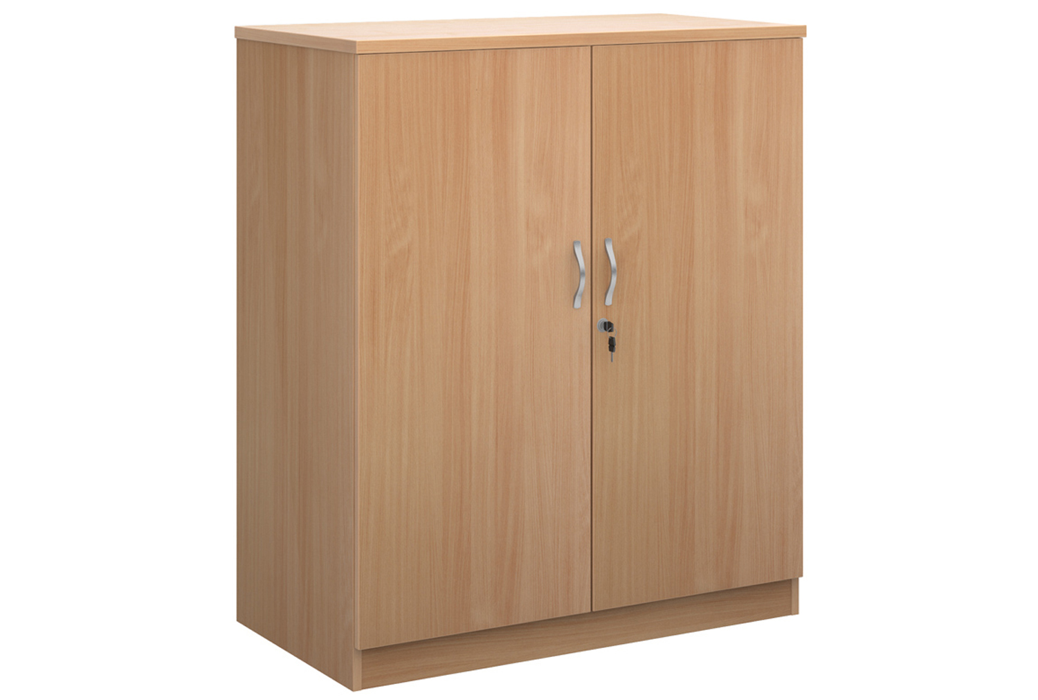 High Capacity Double Door Cupboards, 2 Shelf - 102wx55dx120h (cm), Beech