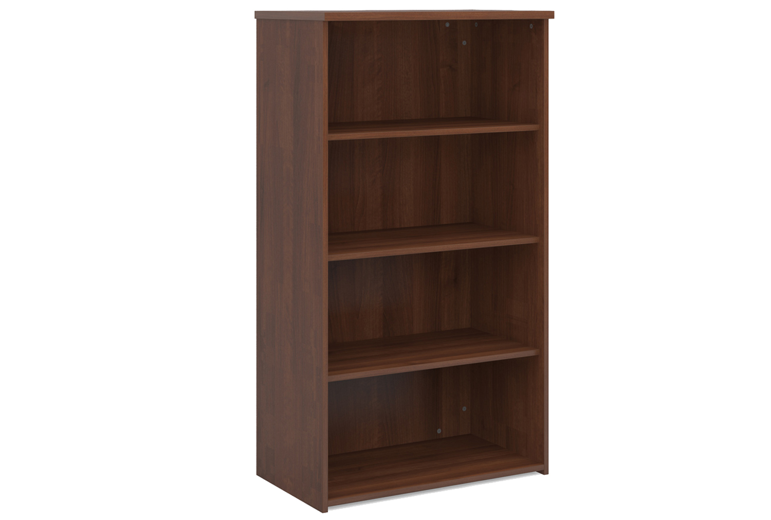 Thrifty Next-Day Office Bookcases Walnut, 3 Shelf - 80wx47dx144h (cm), Express Delivery