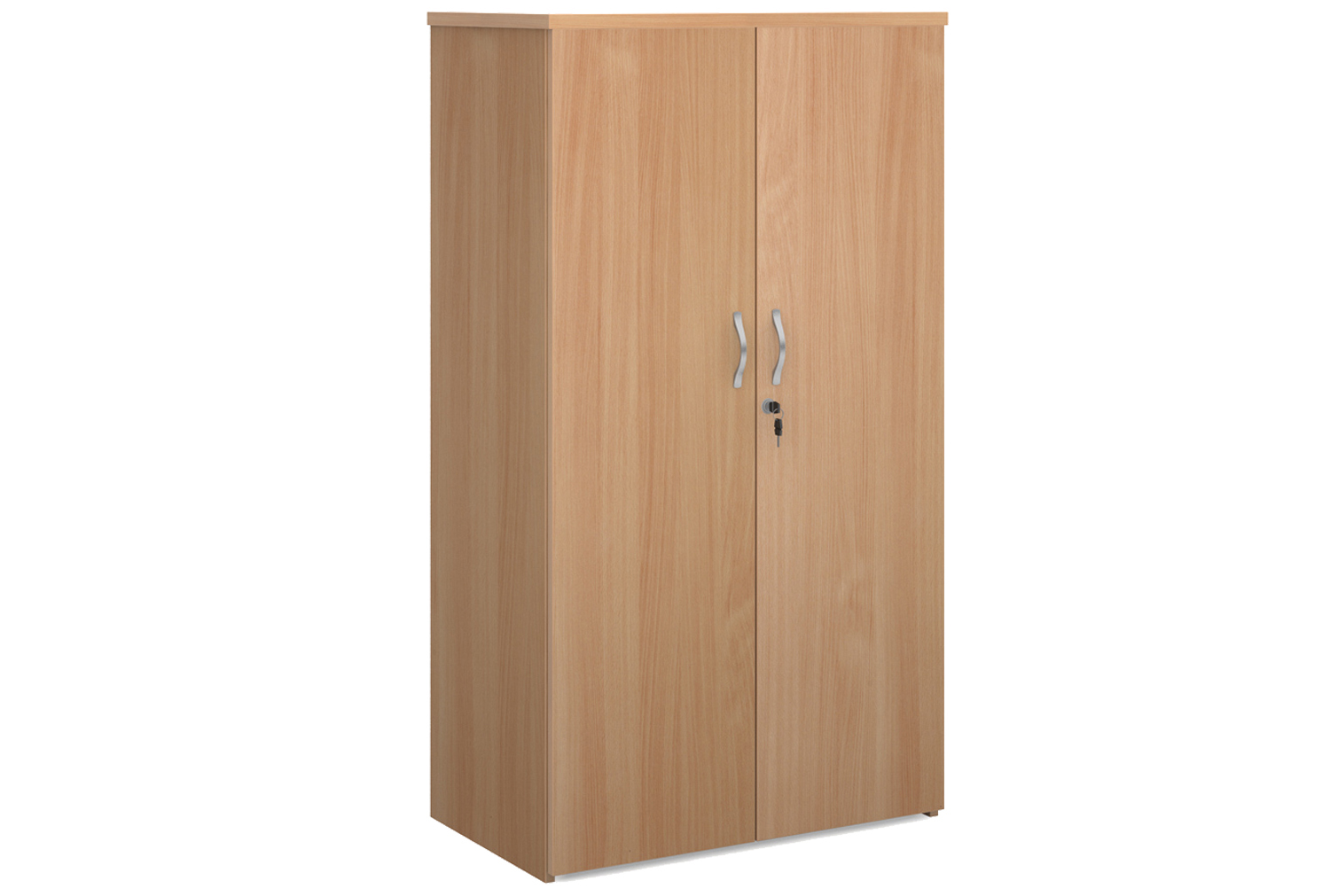Thrifty Next-Day Double Door Cupboards Beech, 3 Shelf - 80wx47dx144h (cm), Express Delivery