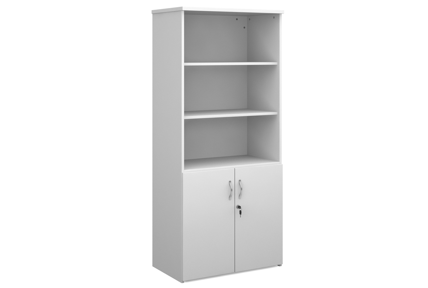 All White Premium Open Top Office Cupboards, 4 Shelf - 80wx47dx179h (cm)