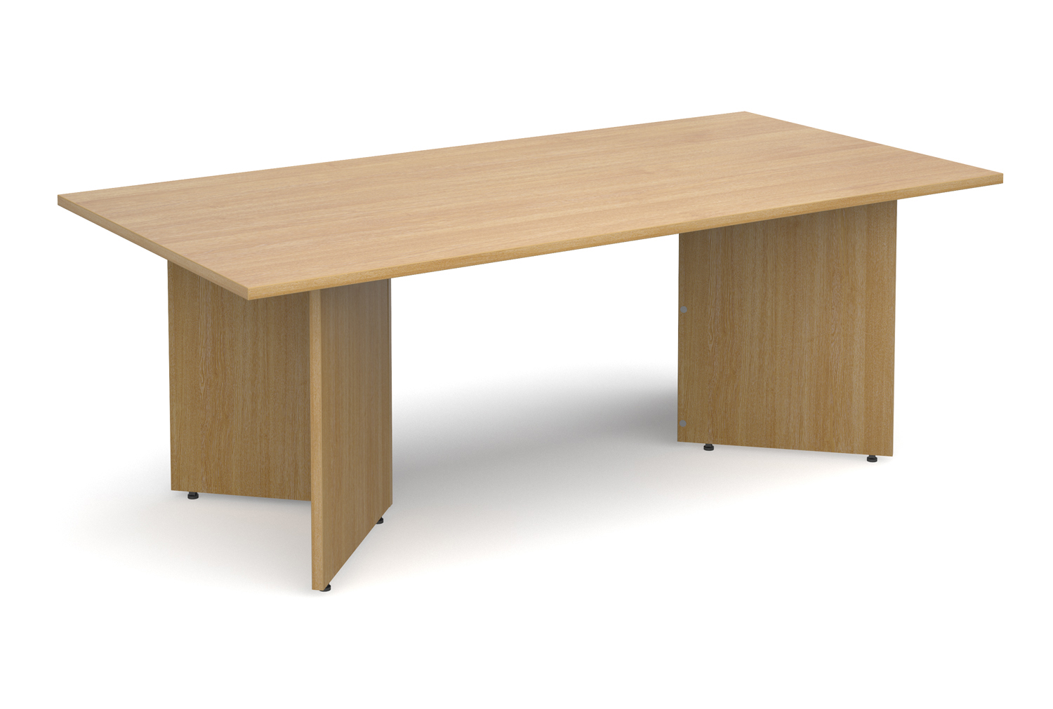Arrowhead Rectangular Boardroom Tables, 200wx100dx73h (cm), Oak, Fully Installed