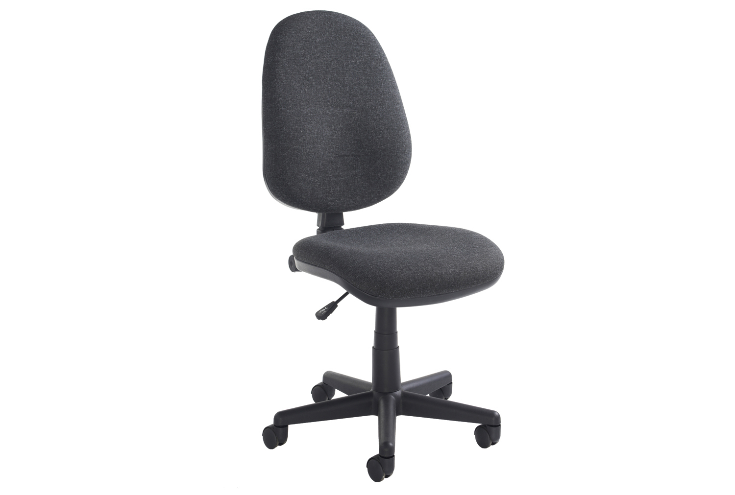 High Back Operator Office Chair, Without Arms, Charcoal, Fully Installed