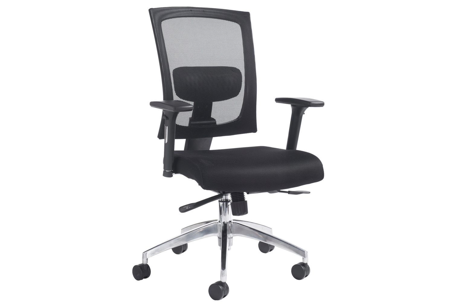 Eclipse Executive Task Office Chair With Arms, Black, Fully Installed