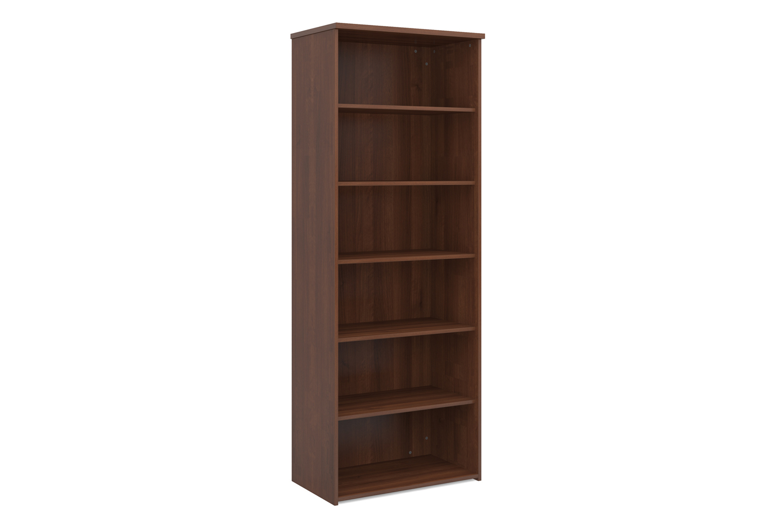 Duo Office Bookcases, 5 Shelf - 80wx47dx214h (cm), Walnut, Fully Installed