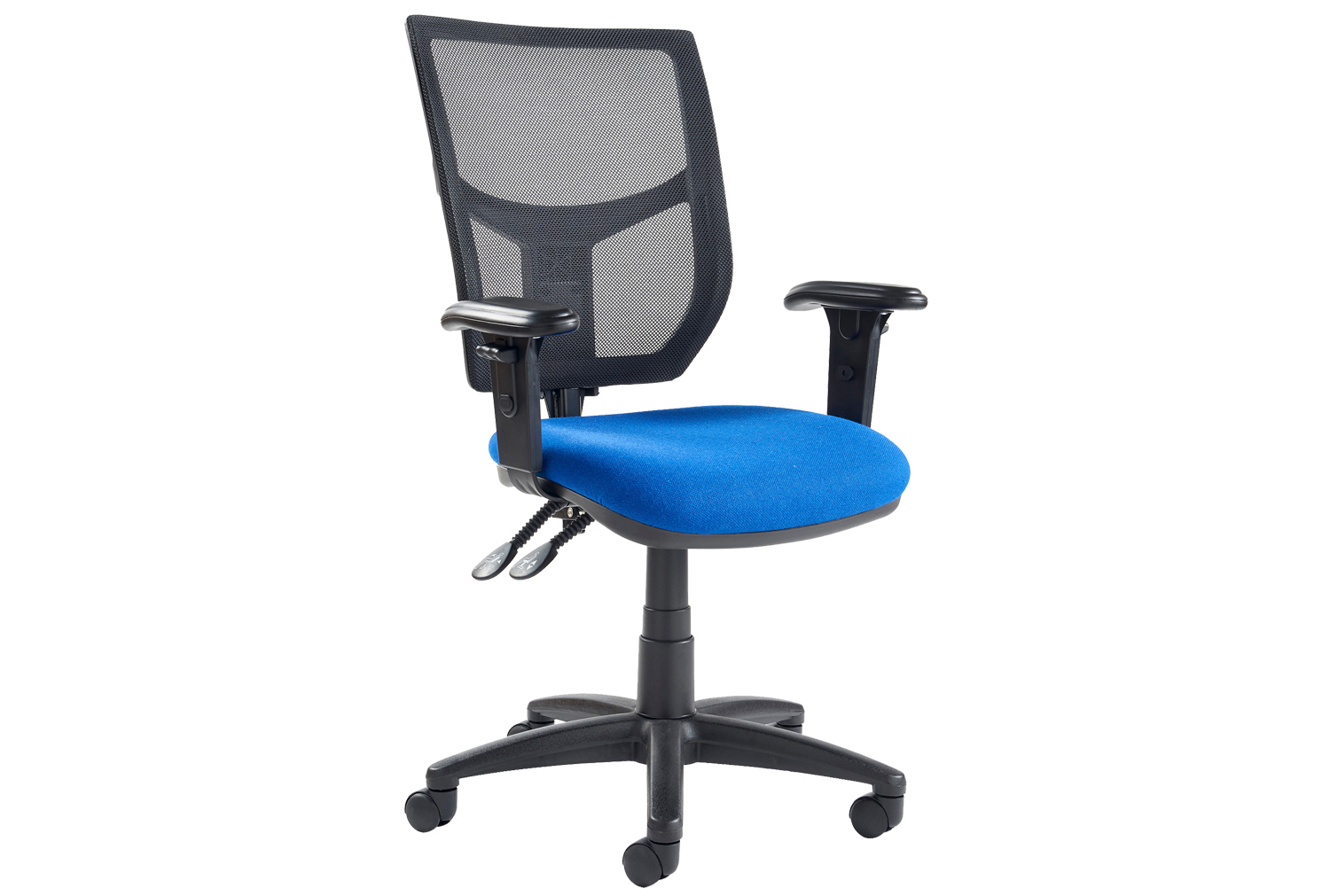 Gordy 3 Lever Mesh Back Operator Office Chair With Adjustable Arms, Scuba