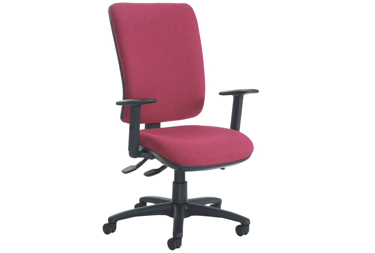 Polnoon Extra High Back Fabric Operator Office Chair With Height Adjustable Arms, Havana