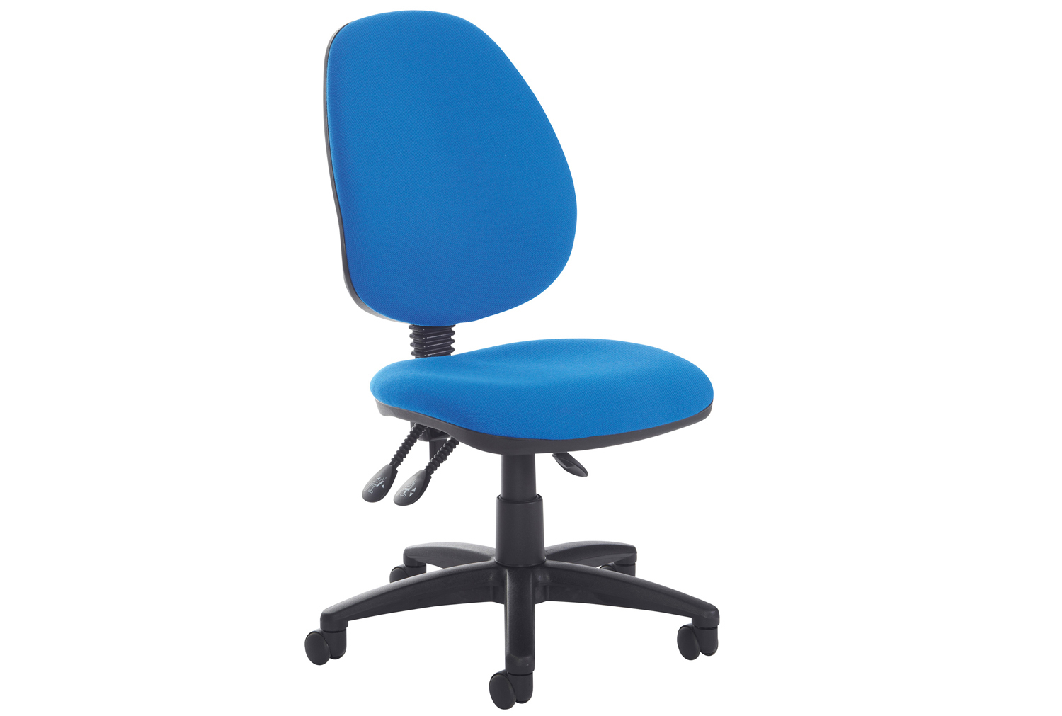 Point High Back Operator Chair No Arms, Leather Office Chair No Arms Uk