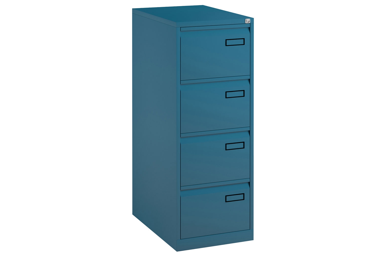 Executive Filing Cabinet, 4 Drawer - 47wx62dx132h (cm), Blue, Fully Installed