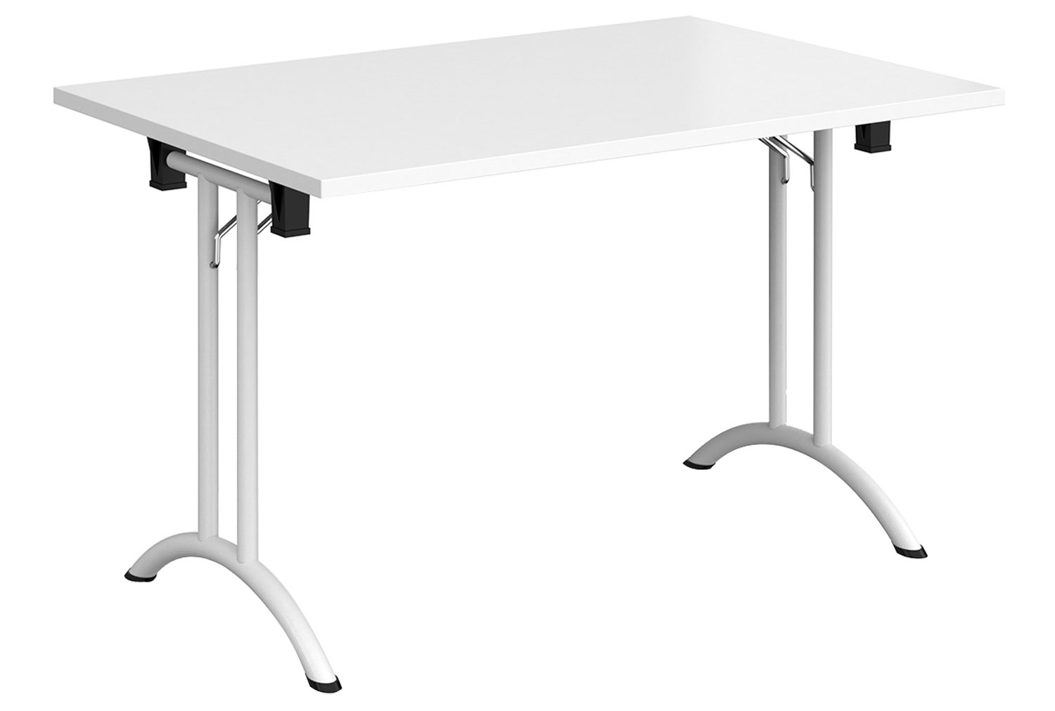 Zeeland Rectangular Folding Table, 120wx80dx73h (cm), White Frame, White