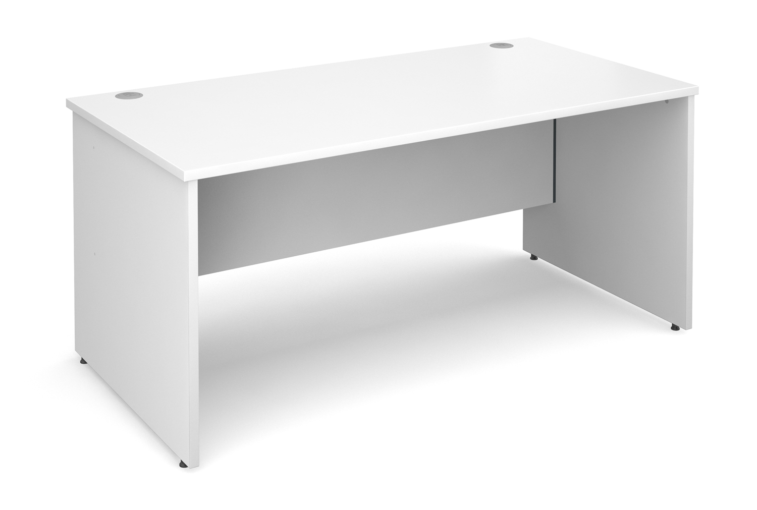 All White Premium Panel End Rectangular Office Desk, 160wx80dx73h (cm), Express Delivery