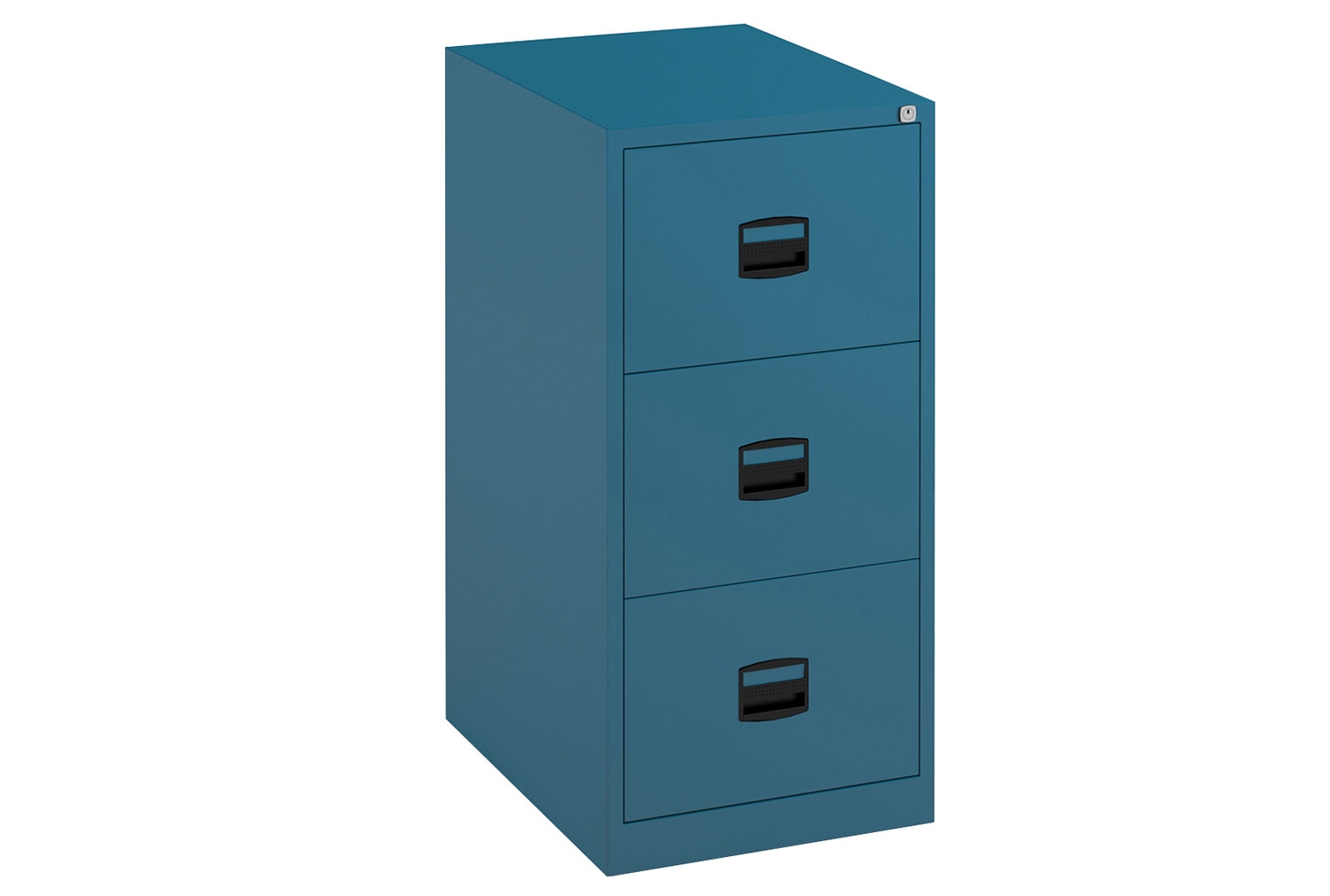 Bisley Economy Filing Cabinet (Central Handle), 3 Drawer - 47wx62dx102h (cm), Blue, Fully Installed