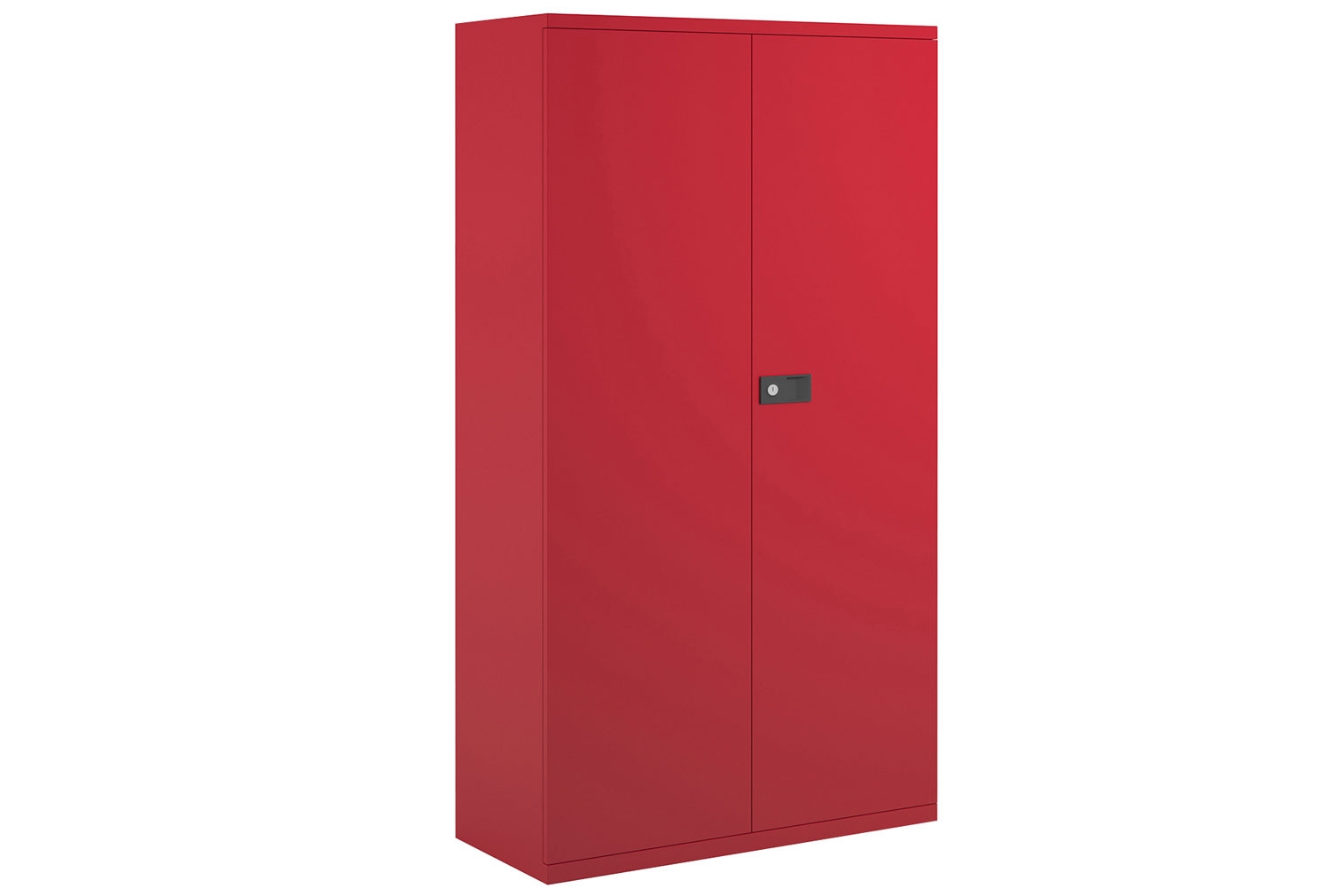 Bisley Economy Double Door Steel Office Cupboards, 3 Shelf - 91wx40dx181h (cm), Red