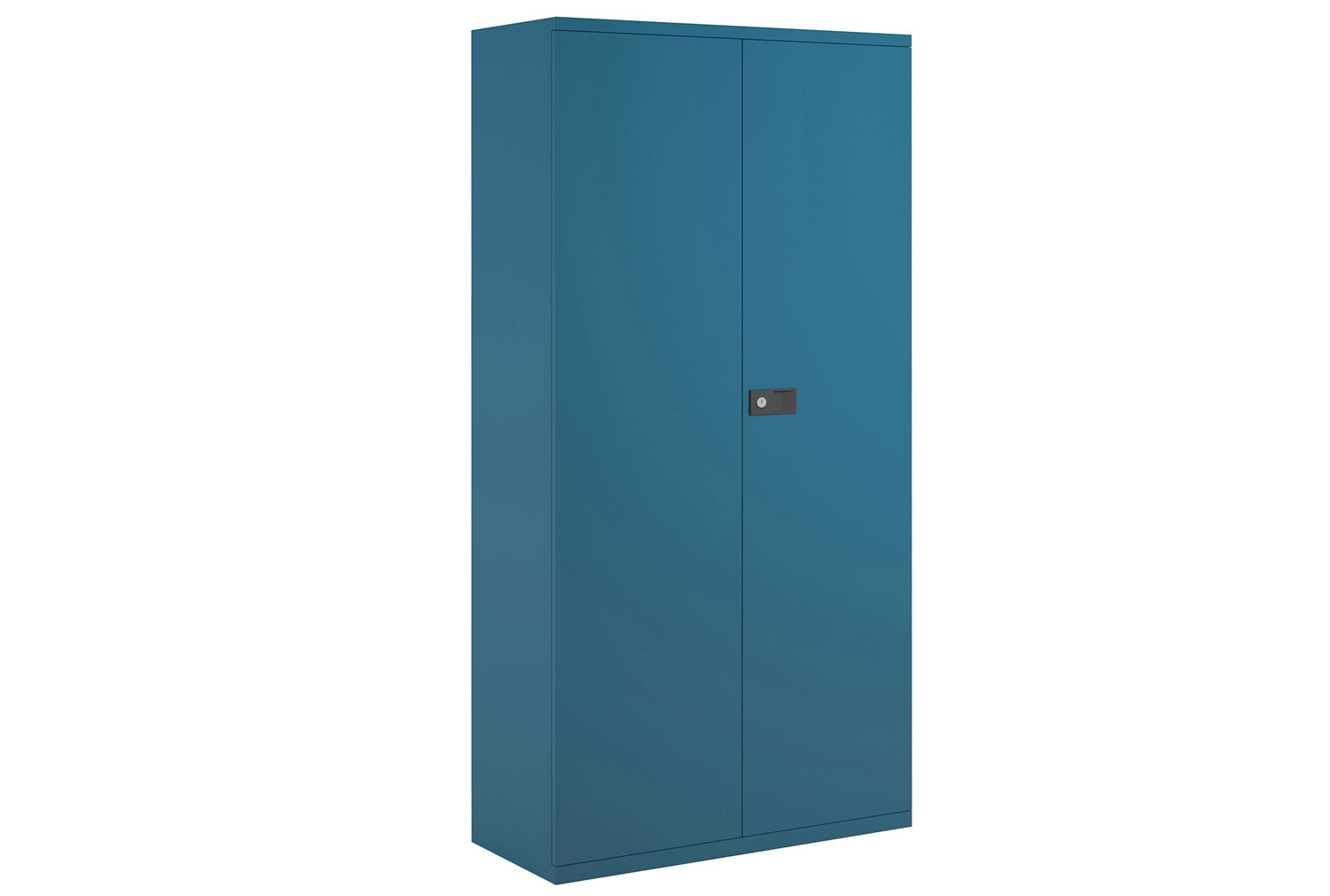 Bisley Economy Double Door Steel Office Cupboards, 4 Shelf - 91wx40dx197h (cm), Blue