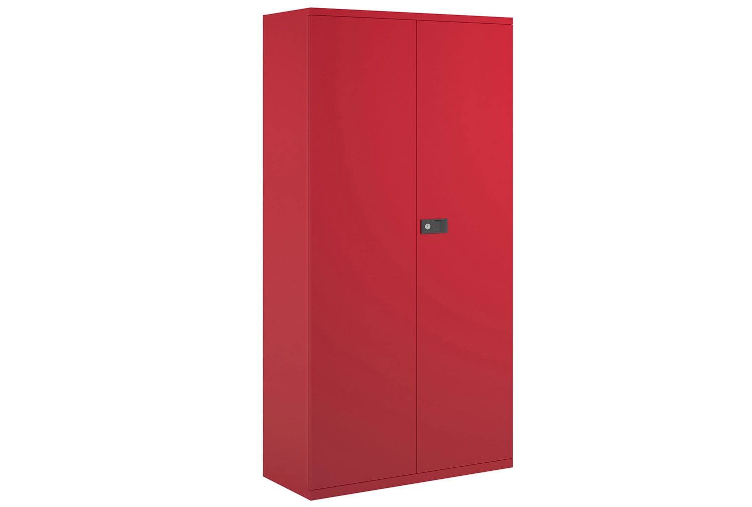 Bisley Economy Double Door Steel Office Cupboards, 4 Shelf - 91wx40dx197h (cm), Red
