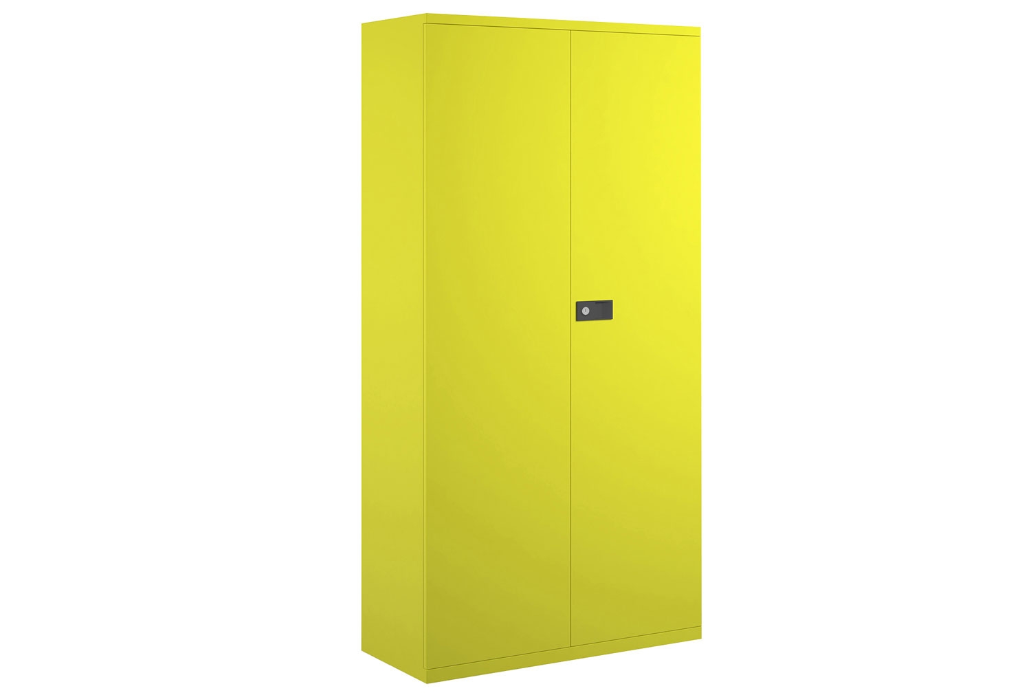 Bisley Economy Double Door Steel Office Cupboards, 4 Shelf - 91wx40dx197h (cm), Yellow