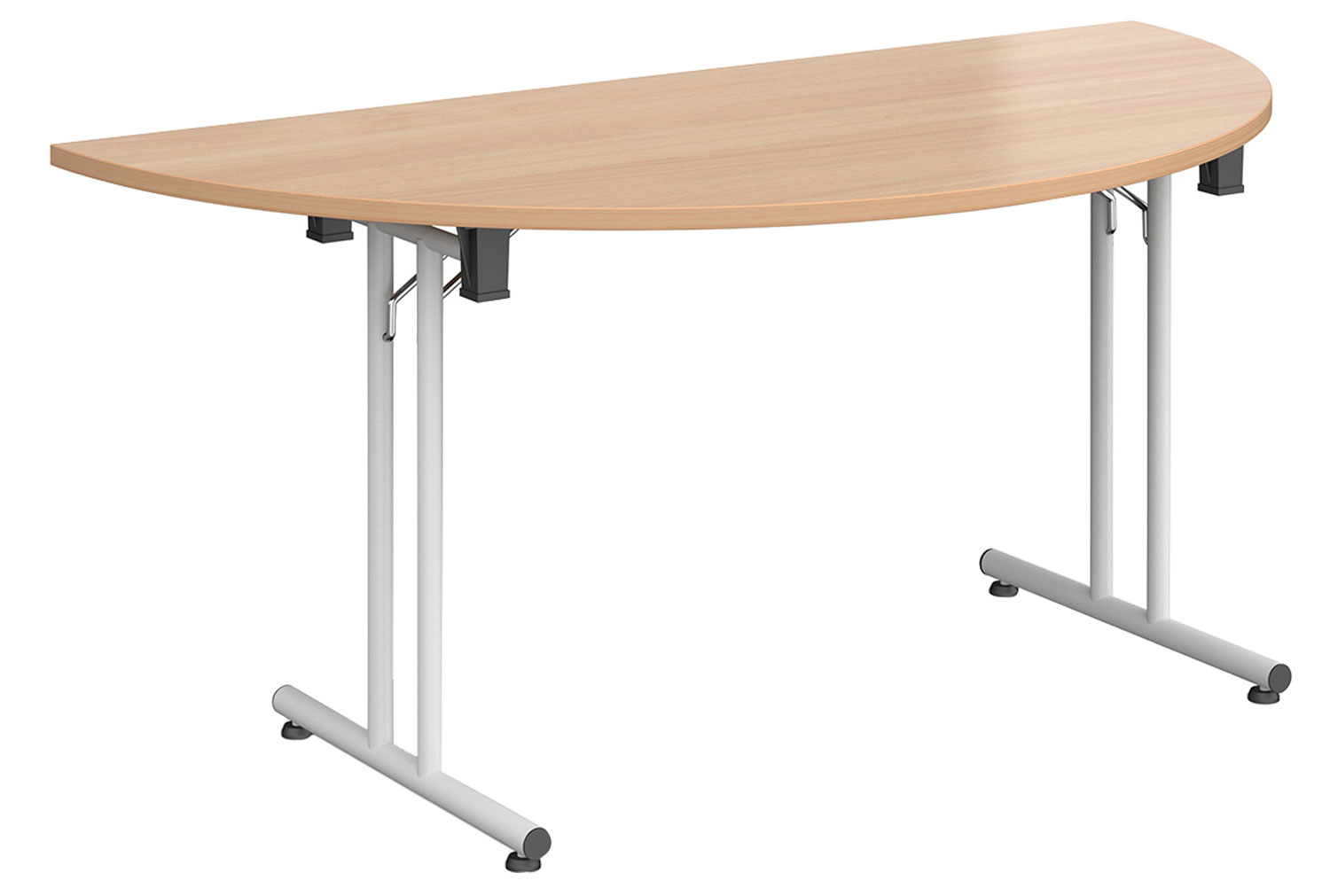 All Beech Semi Circular Folding Table With Straight Feet, Express Delivery