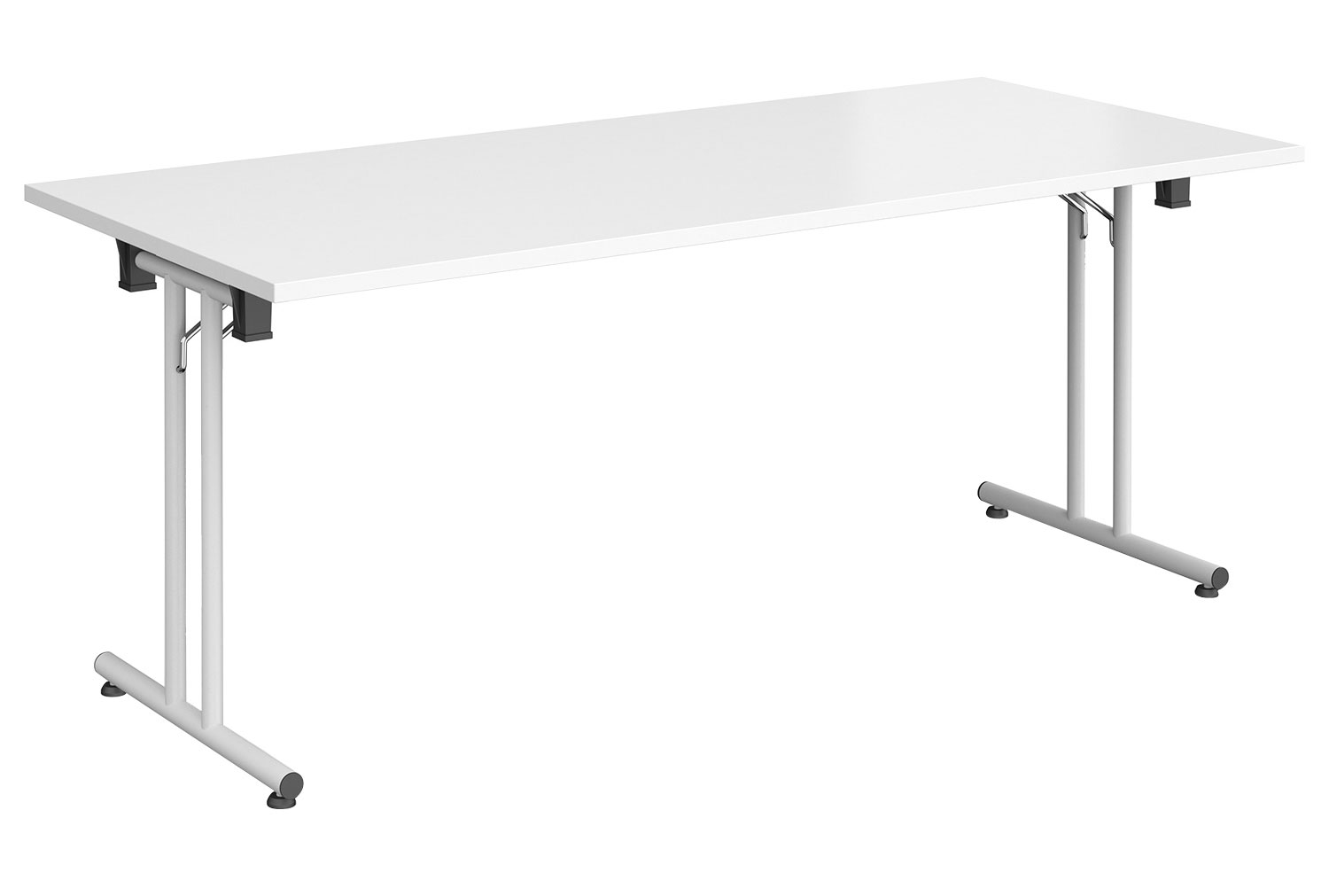 All White Premium Rectangular Folding Table (Straight Feet), 180w (cm)