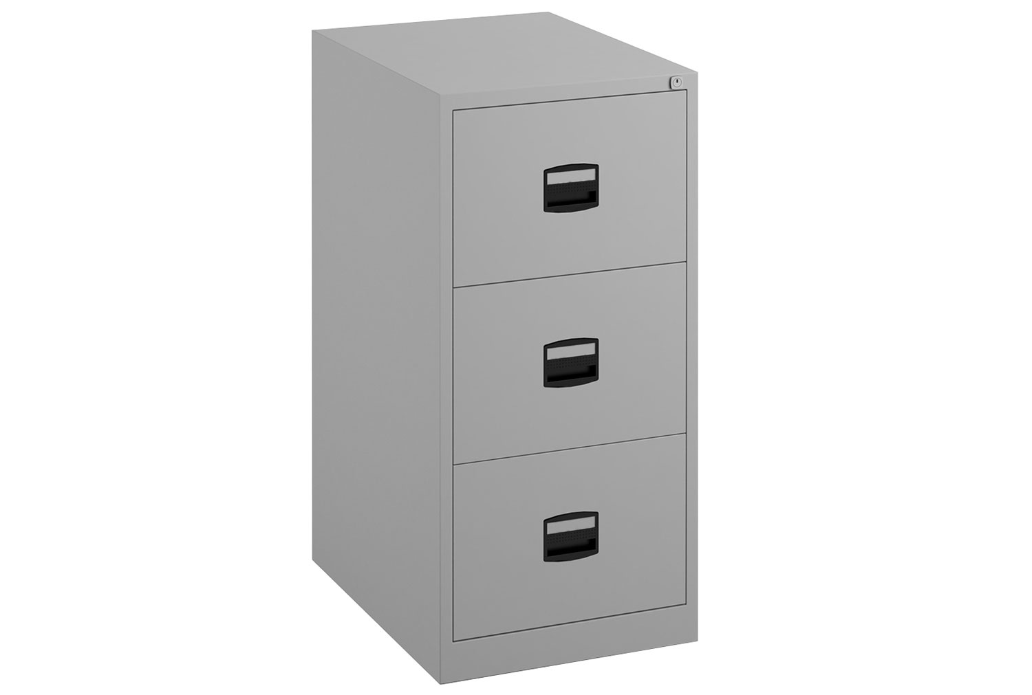 Bisley Economy Filing Cabinet (Central Handle), 3 Drawer - 47wx62dx102h (cm), Grey