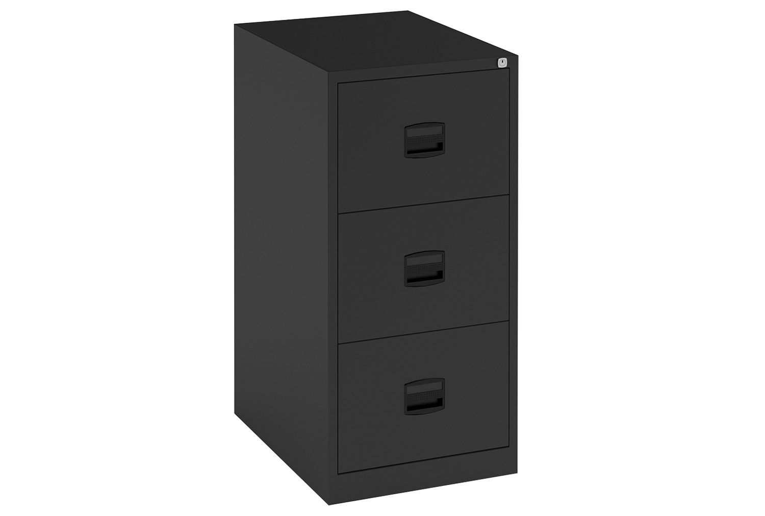 Bisley Economy Filing Cabinet (Central Handle), 3 Drawer - 47wx62dx102h (cm), Black, Express Delivery