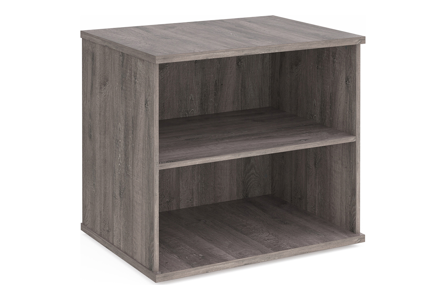 All Grey Oak Desk End Office Bookcases