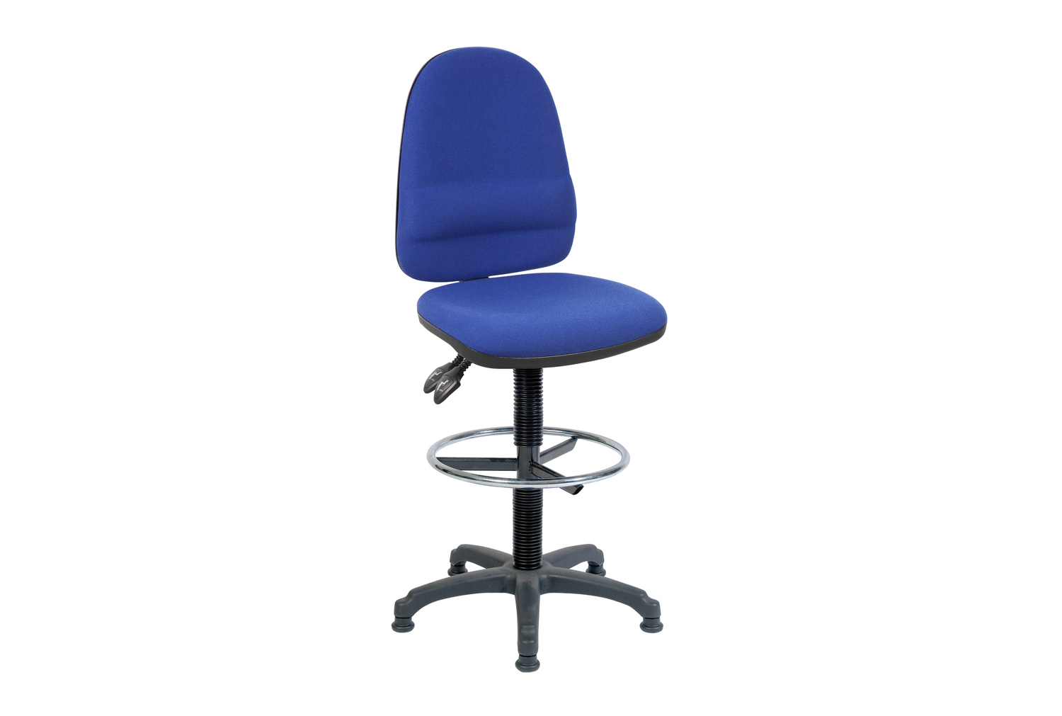 Ergo Twin Deluxe High Back Fabric Draughtsman Office Chair, With Fixed Arms, Express Delivery