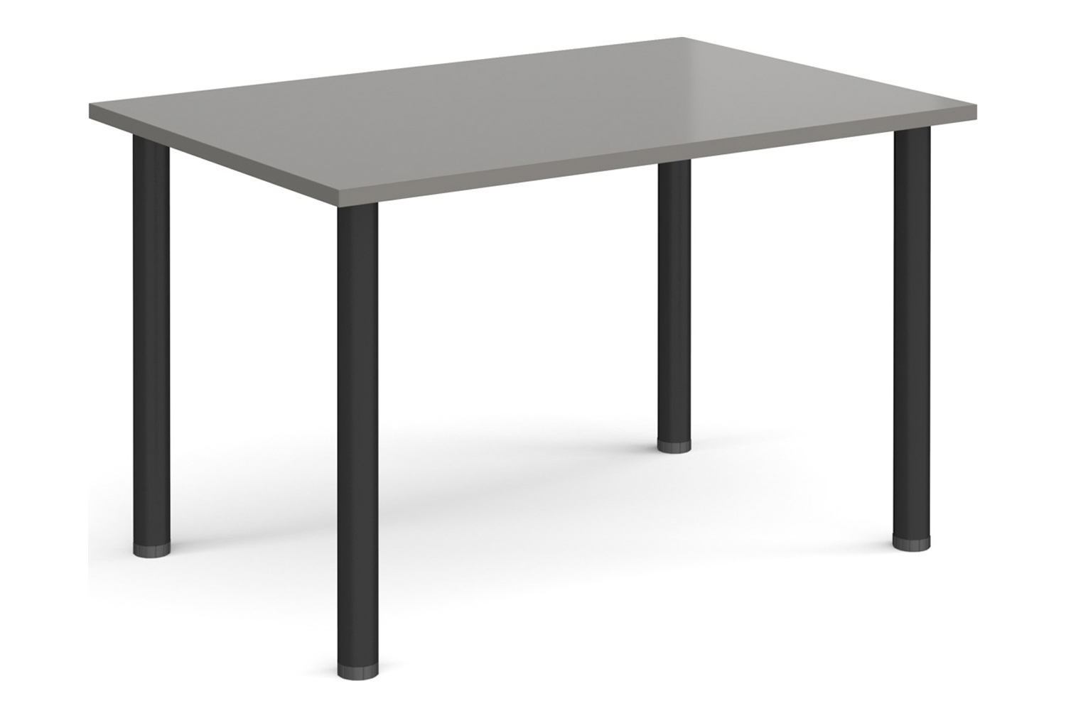 Pallas Rectangular Meeting Table, 120wx80dx73h (cm), Black Frame, Onyx Grey, Express Delivery
