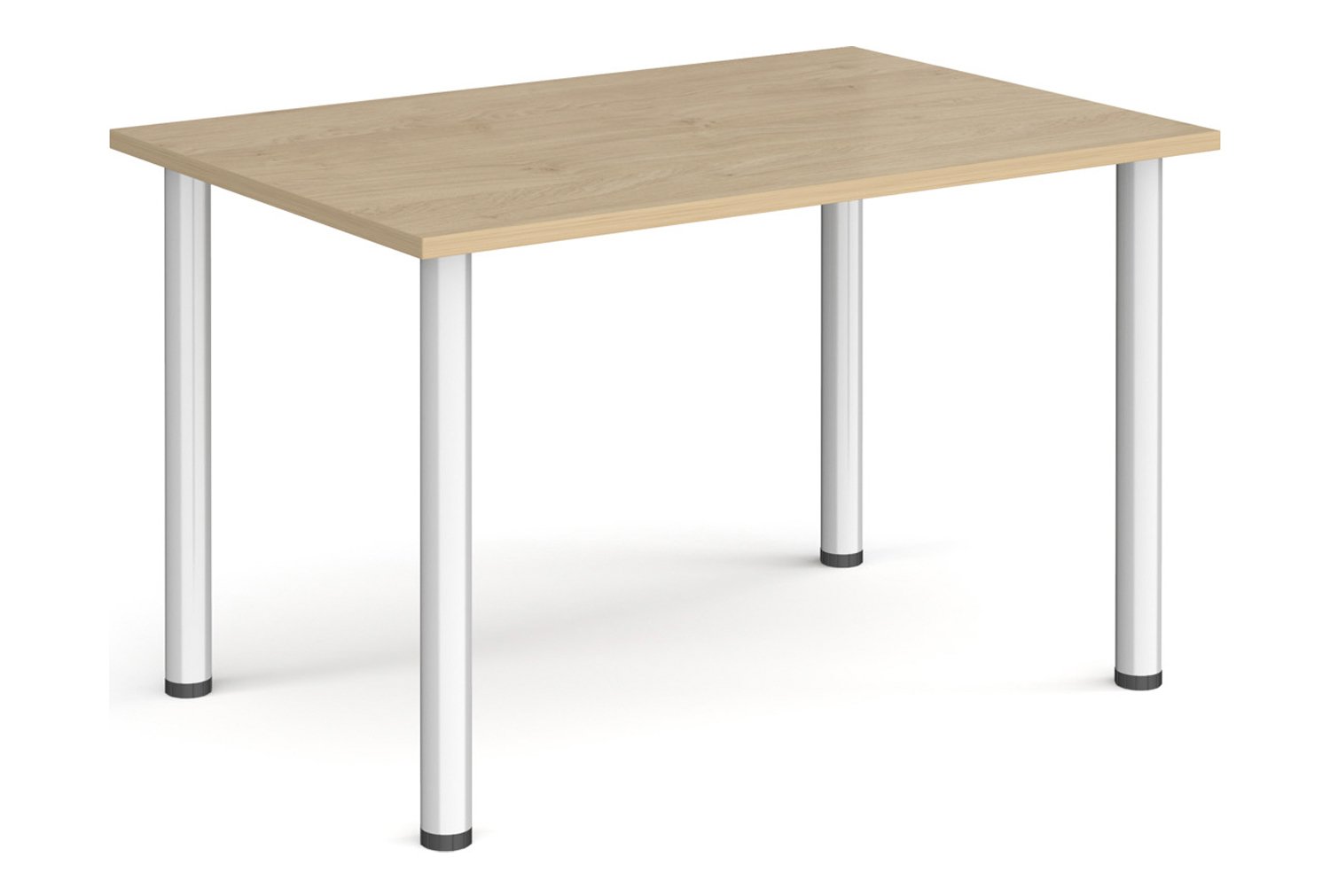 Pallas Rectangular Meeting Table, 120wx80dx73h (cm), Silver Frame, Kendal Oak, Express Delivery