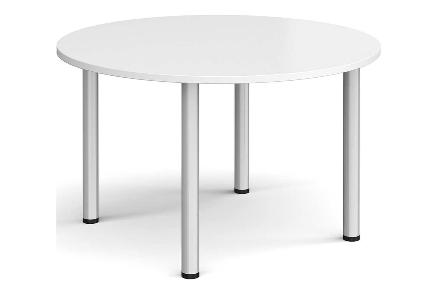 Bowers Round Meeting Table, 120diax73h (cm), White, Express Delivery