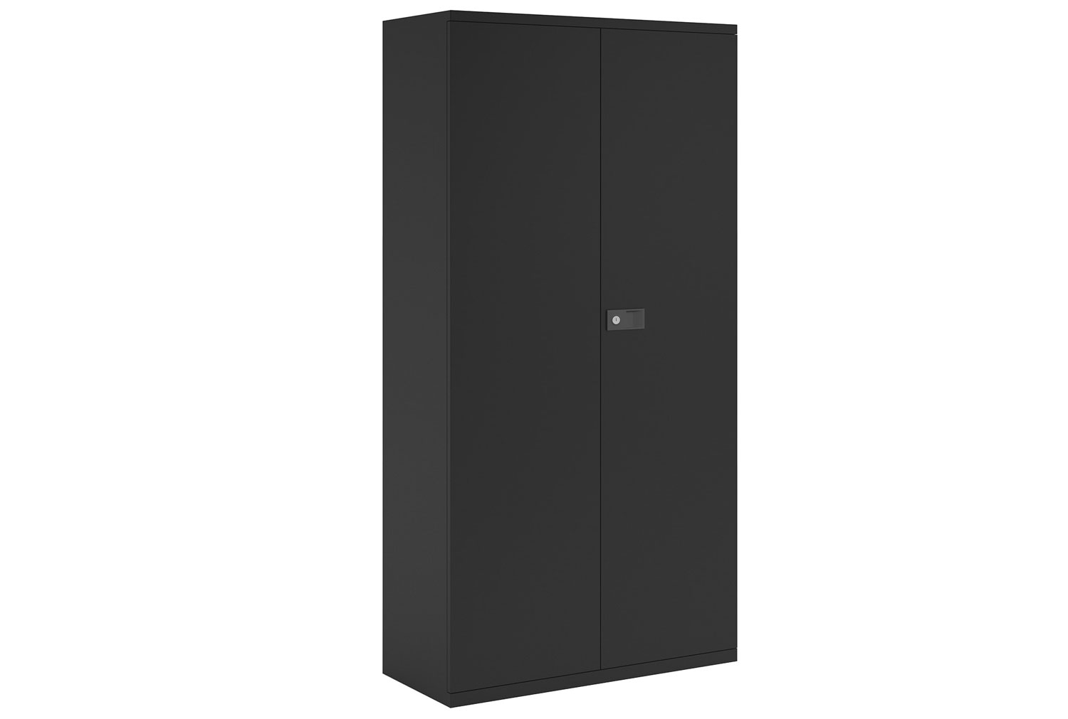 Bisley Economy Double Door Steel Office Cupboards, 4 Shelf - 91wx40dx197h (cm), Black, Fully Installed