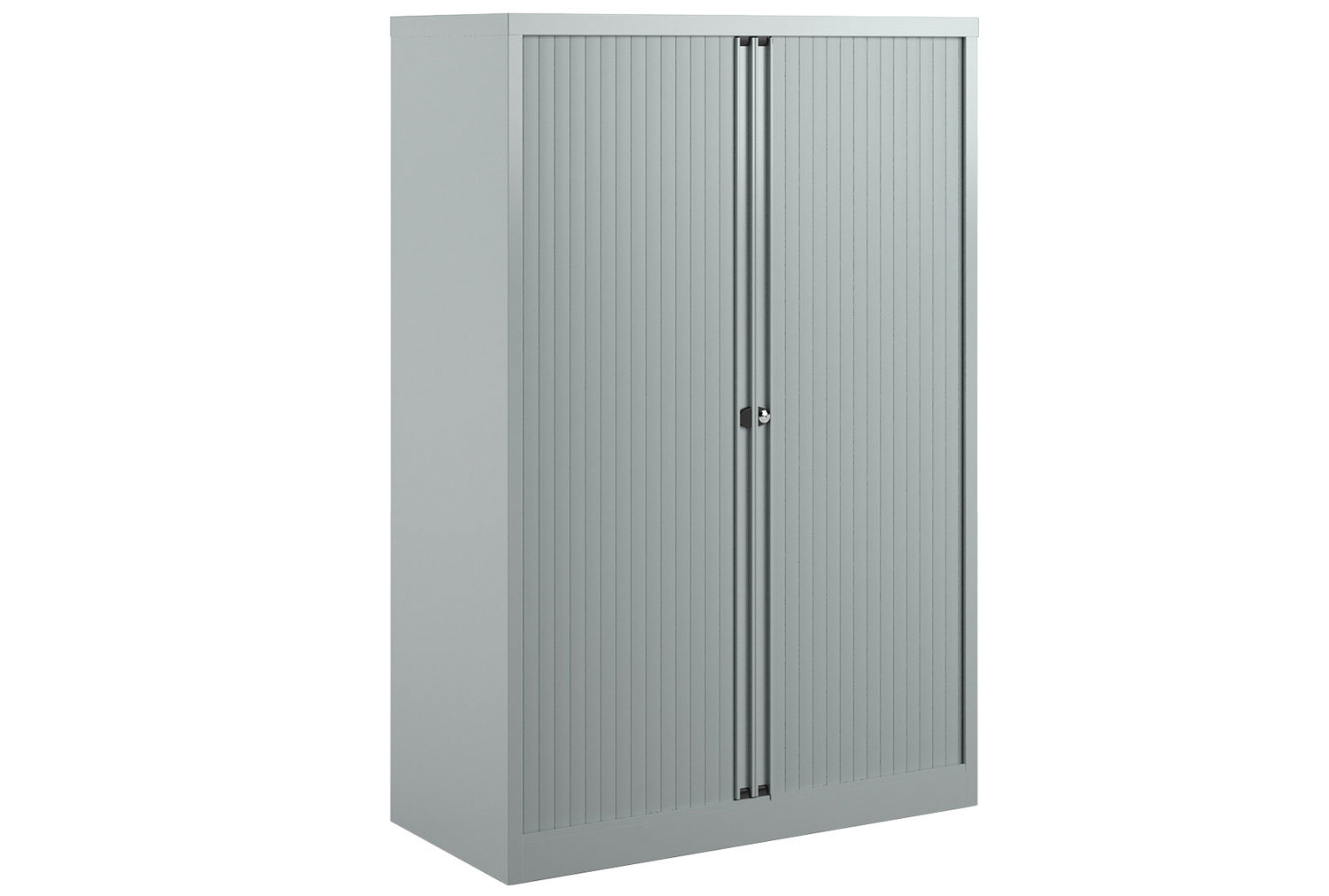Bisley Economy Tambour Office Cupboards, 100wx47dx159h (cm), Silver, Express Delivery