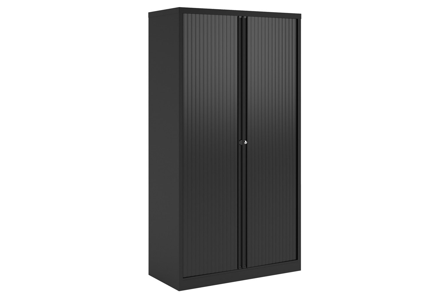 Bisley Economy Tambour Office Cupboards, 100wx47dx199h (cm), Black, Express Delivery